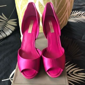Hot pink satan heels
